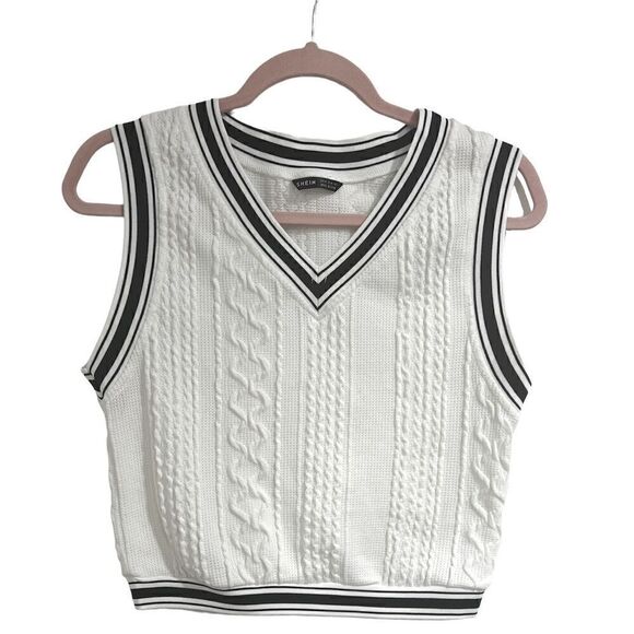 Shein Cropped Sweater Vest NWOT - Picture 1 of 4